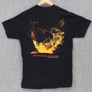 Vintage Extreme Exposure Shirt Mens L Black Live On The Edge Lava Hawaii Graphic